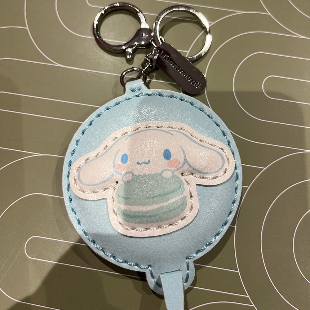 Cinnamoroll Pastel Macaroon Mirror Keychain Bag Charm SANRIO Japan Makeup Kawaii